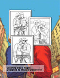 Gay Cowboy 30 Pages Printable Coloring Book