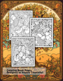 Enchanted Fruits 25 Pages Printable Coloring Book