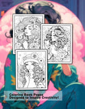 Girl Smoking 30 Pages Printable Coloring Book