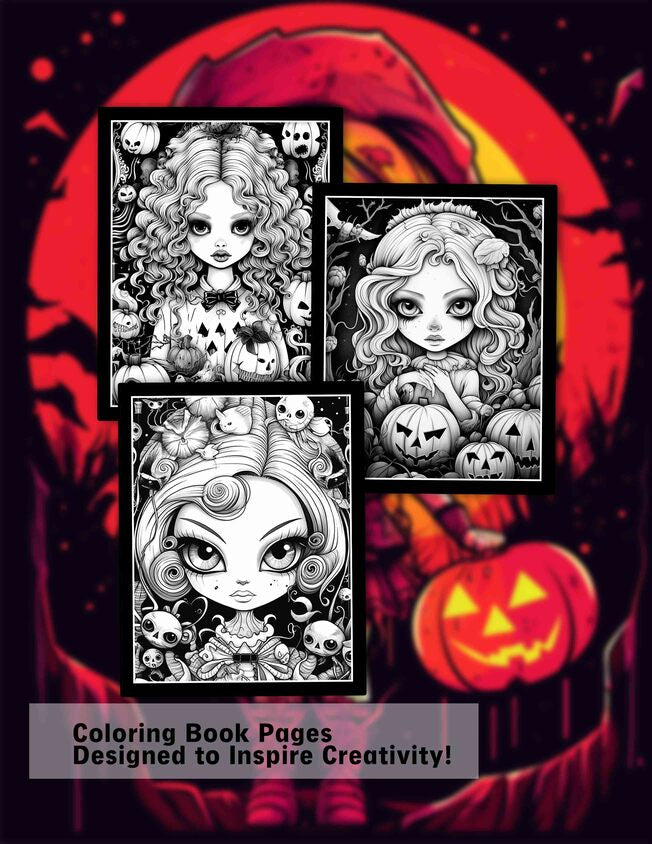 Miss Nightmare 30 Pages Printable Coloring Book