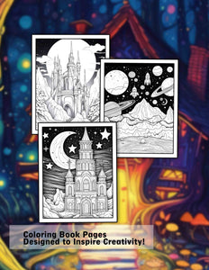 Enchanted Night 30 Pages Printable Coloring Book