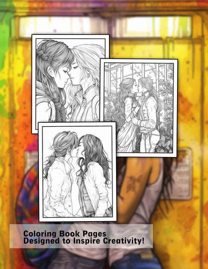 Lesbian Love 30 Pages Printable Coloring Book