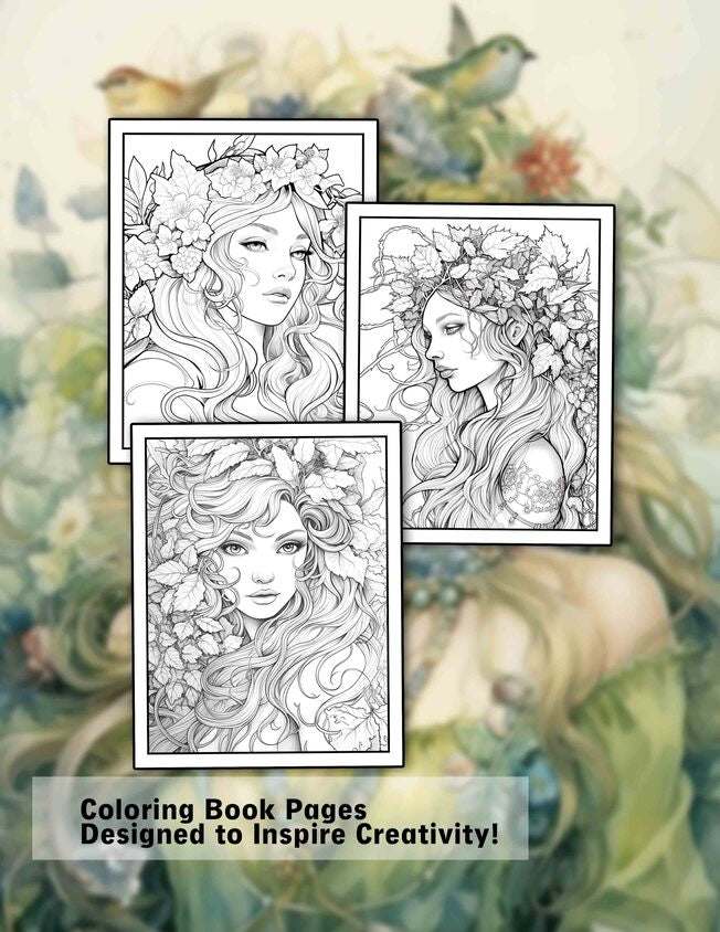 Mother Nature 30 Pages Printable Coloring Book