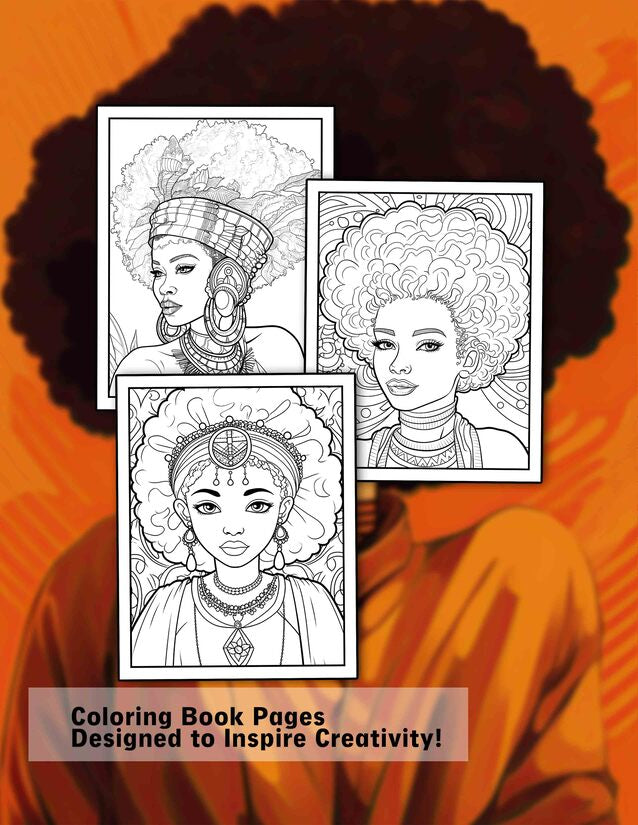 Afrocentric 30 Pages Printable Coloring Book