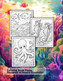 Marine Life 30 Pages Printable Coloring Book