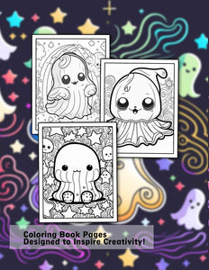 Cute Ghost 30 Pages Printable Coloring Book