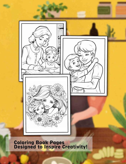 Mother's Day 30 Pages Printable Coloring Book