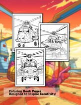 Helicopters 30 Pages Printable Coloring Book