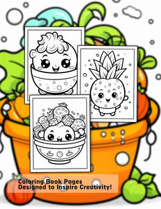 Kawaii Baby Food 30 Pages Printable Coloring Book