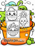 Kawaii Baby Food 30 Pages Printable Coloring Book