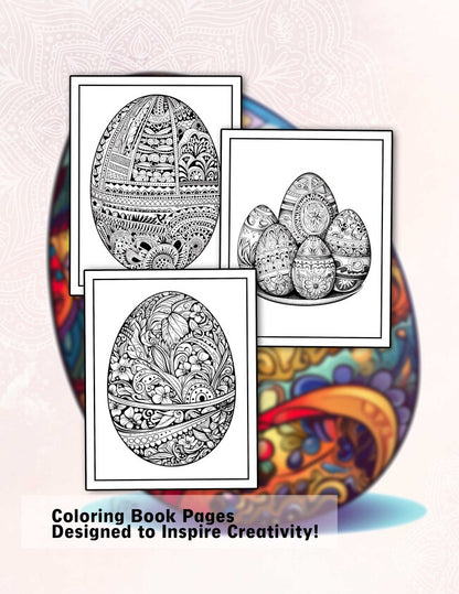 Mandala Easter Egg o 30 Pages Printable Coloring Book