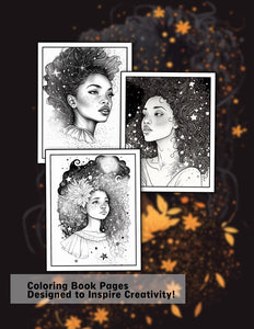 Beautiful Black Girl 30 Pages Printable Coloring Book