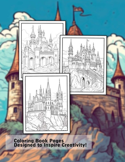 The Medieval Castle 30 Pages Printable Coloring Book