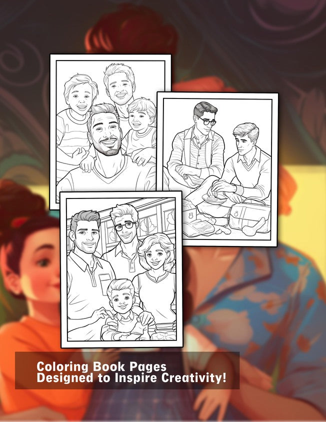 LGBTQ Family 30 Pages Printable Coloring Book