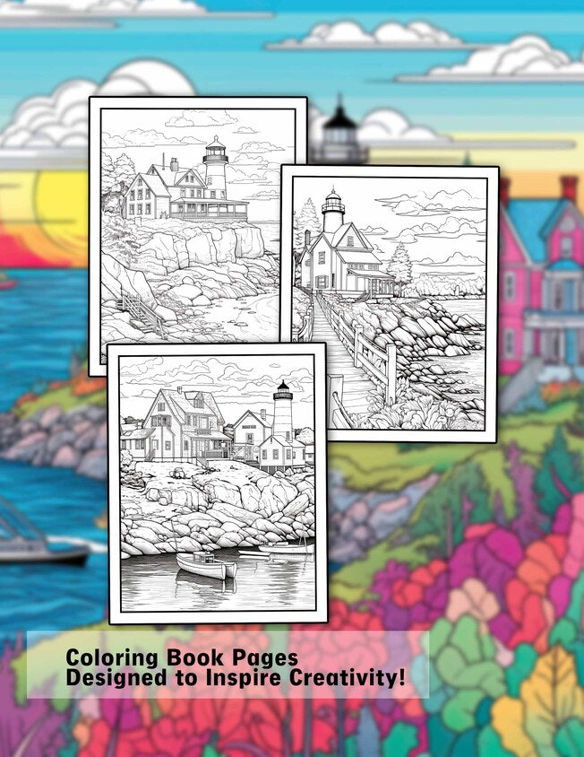 Coloring Maine 30 Pages Printable Coloring Book