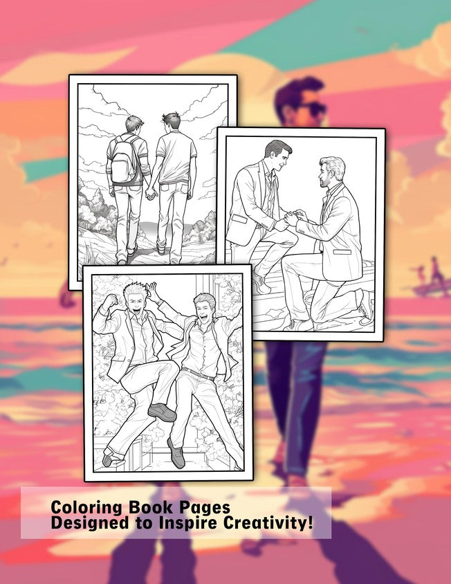 My Best Gay Friends 30 Pages Printable Coloring Book