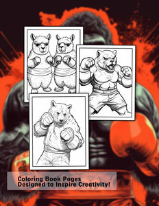 Animals Boxing 30 Pages Printable Coloring Book