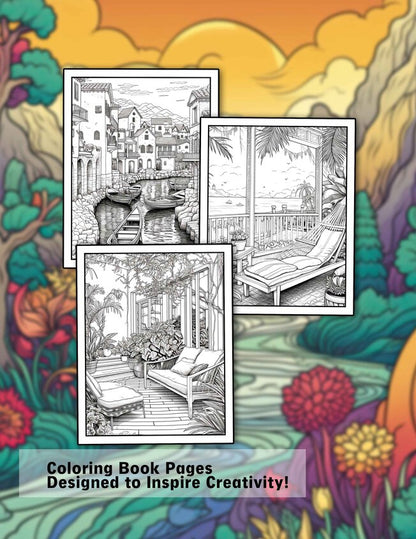 Relaxing and Calming 30 Pages Printable Coloring Book