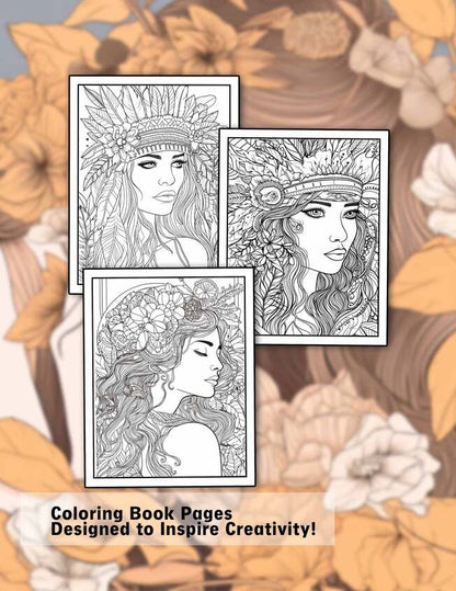 Beauty of Boho 30 Pages Printable Coloring Book