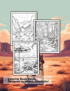 Relaxing Landscape 30 Pages Printable Coloring Book