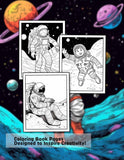 Astronaut In Space 30 Pages Printable Coloring Book