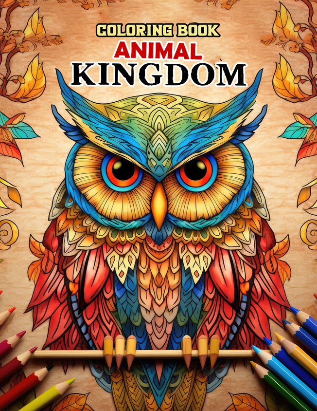 Animal Kingdom 25 Pages Printable Coloring Book