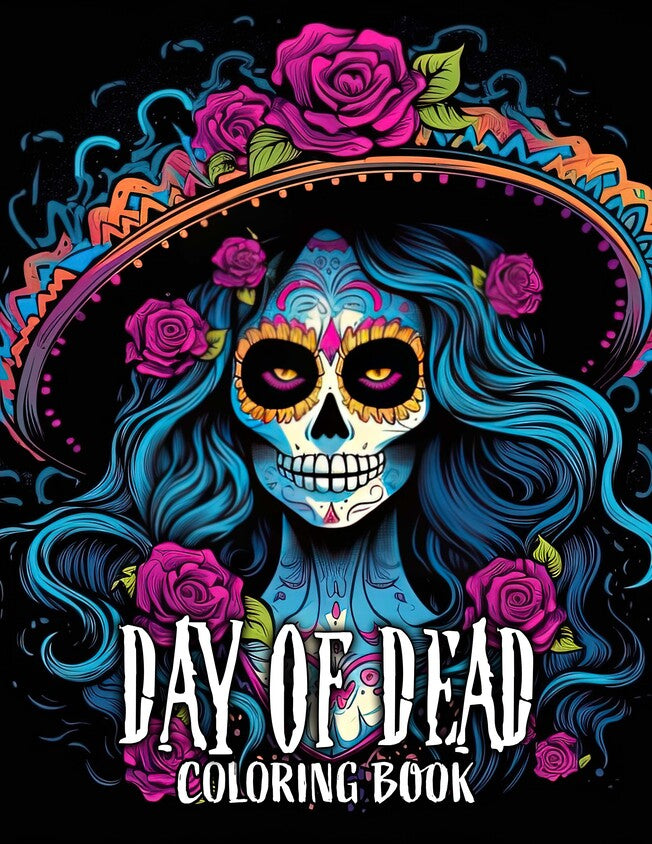 Day Of Dead 30 Pages Printable Coloring Book