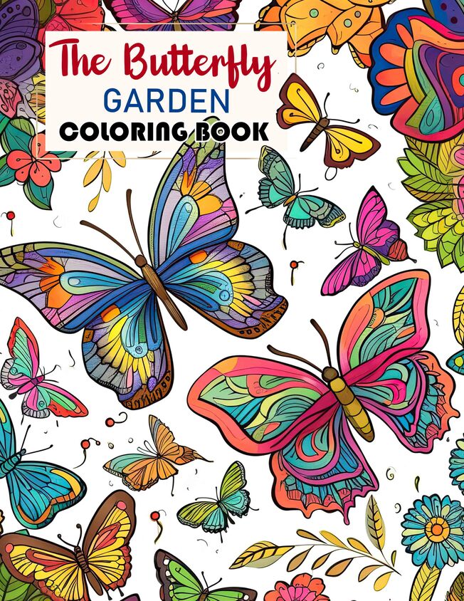 The Butterfly Garden 30 Pages Printable Coloring Book