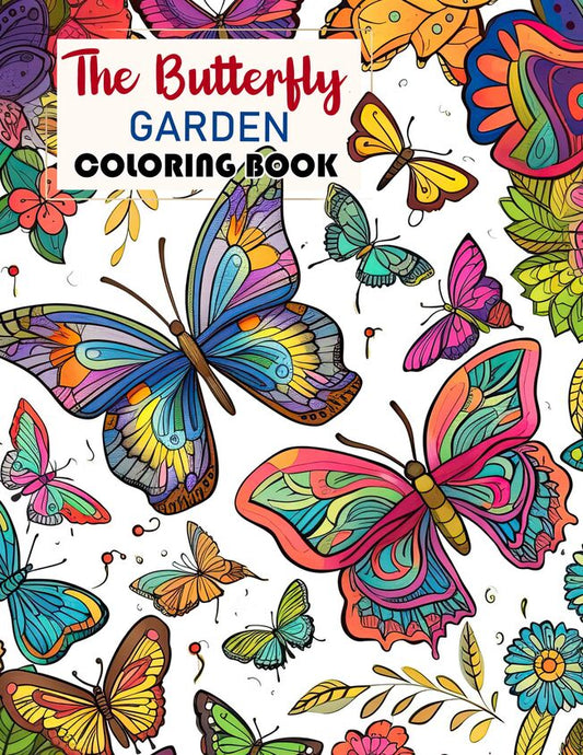 The Butterfly Garden 30 Pages Printable Coloring Book