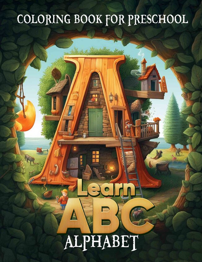 Learning ABC Alphabet Coloring Book For Preschool, 30 Pages Printable