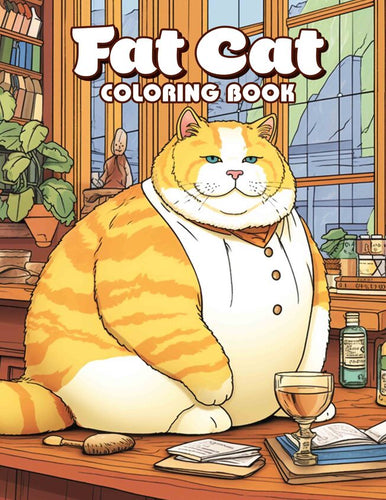 Fat Cat 30 Pages Printable Coloring Book