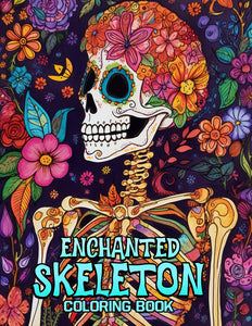 Enchanted Skeleton 25 Pages Printable Coloring Book