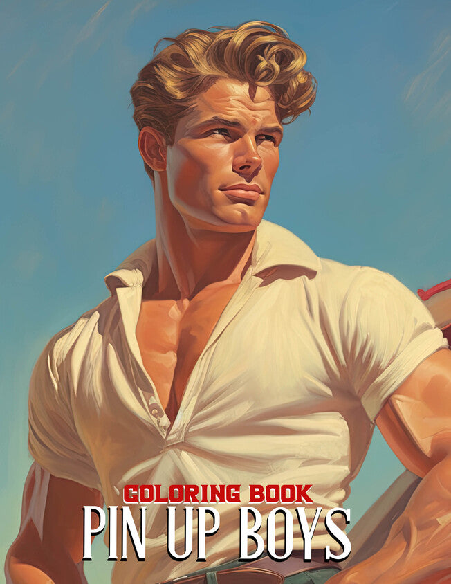 Pin-Up Boys 25+ Pages Printable Coloring Book