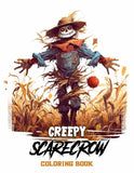 Creepy scarecrow 30 Pages Printable Coloring Book