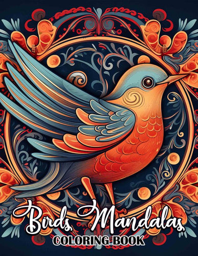 Birds Mandalas 30 Pages Printable Coloring Book