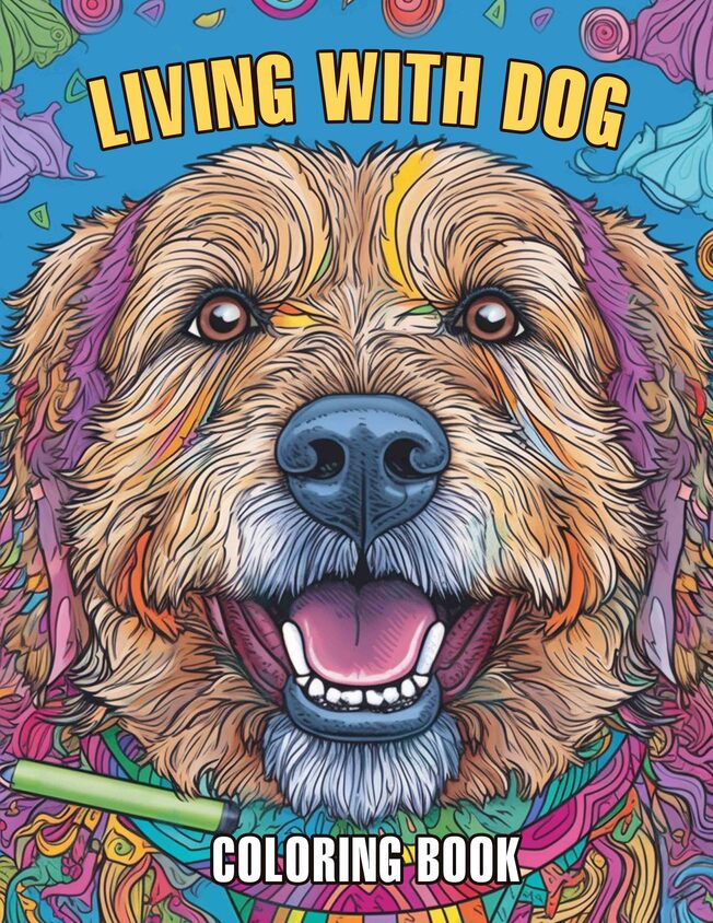 Living With Dog 30 Pages Printable Coloring Book