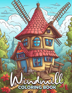 Windmill 30 Pages Printable Coloring Book