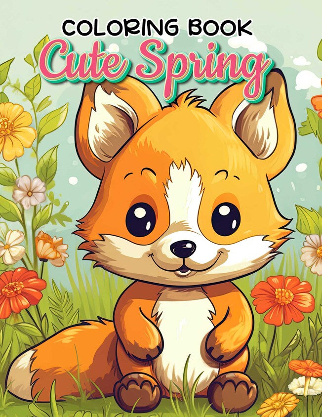 Cute Spring 30 Pages Printable Coloring Book