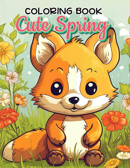 Cute Spring 30 Pages Printable Coloring Book