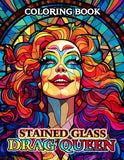 Stained Glass Drag Queen 30 Pages Printable Coloring Book