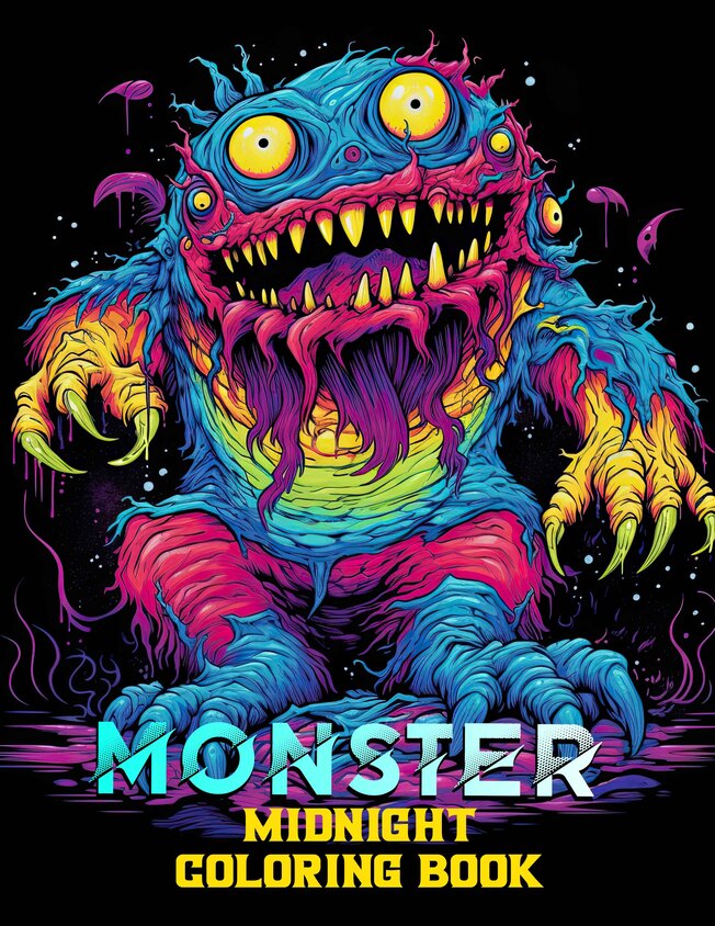 Midnight Monster 30 Pages Printable Coloring Book