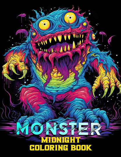 Midnight Monster 30 Pages Printable Coloring Book