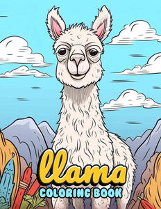 Llama 30 Pages Printable Coloring Book