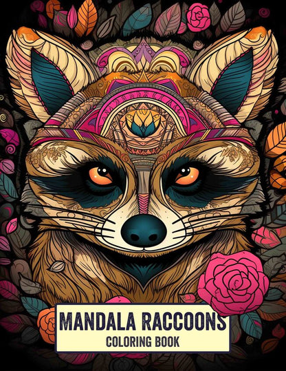 Mandala Raccoons 30 Pages Printable Coloring Book