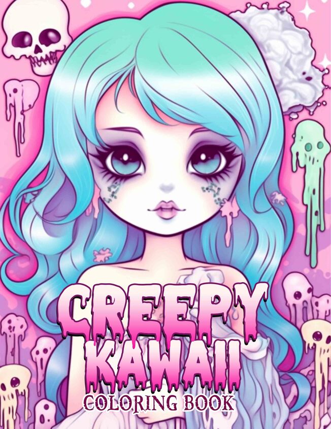 Creepy Kawaii 30 Pages Printable Coloring Book