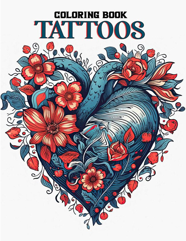 Tattoos Coloring Book 30 Pages Printable Coloring Book