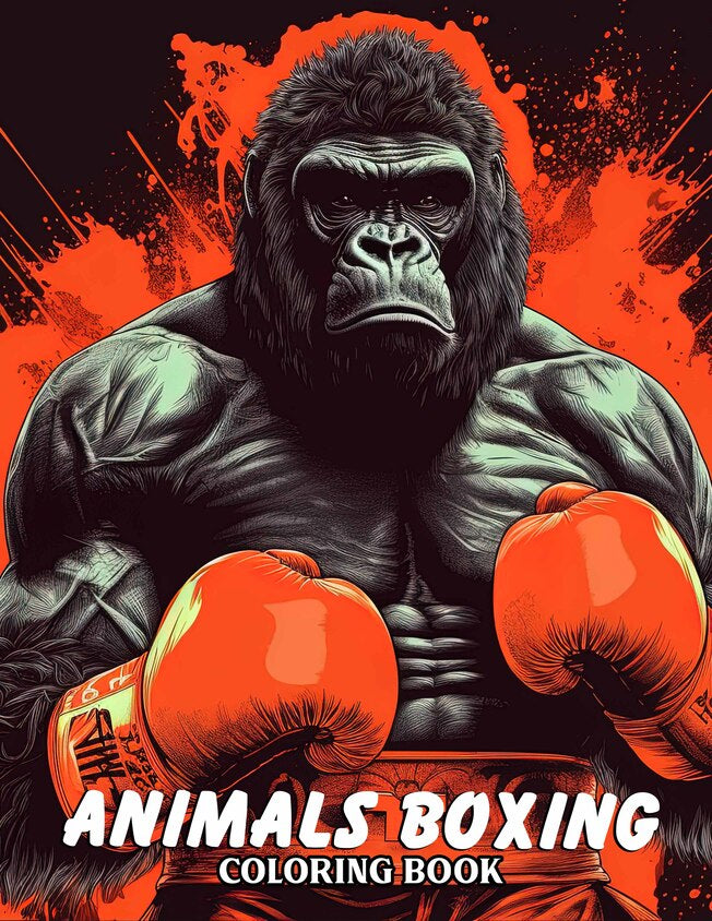 Animals Boxing 30 Pages Printable Coloring Book