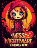 Miss Nightmare 30 Pages Printable Coloring Book