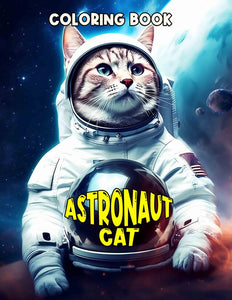 Astronaut Cat 30 Pages Printable Coloring Book