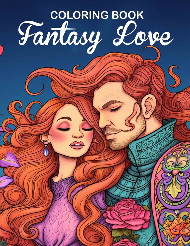 Fantasy Love 30 Pages Printable Coloring Book